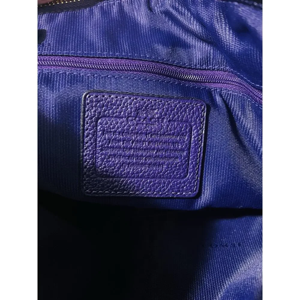 Coach Chicago Ellis Tote Purple Pebbled Leather Gold Hardware 33961 Shoulder Bag